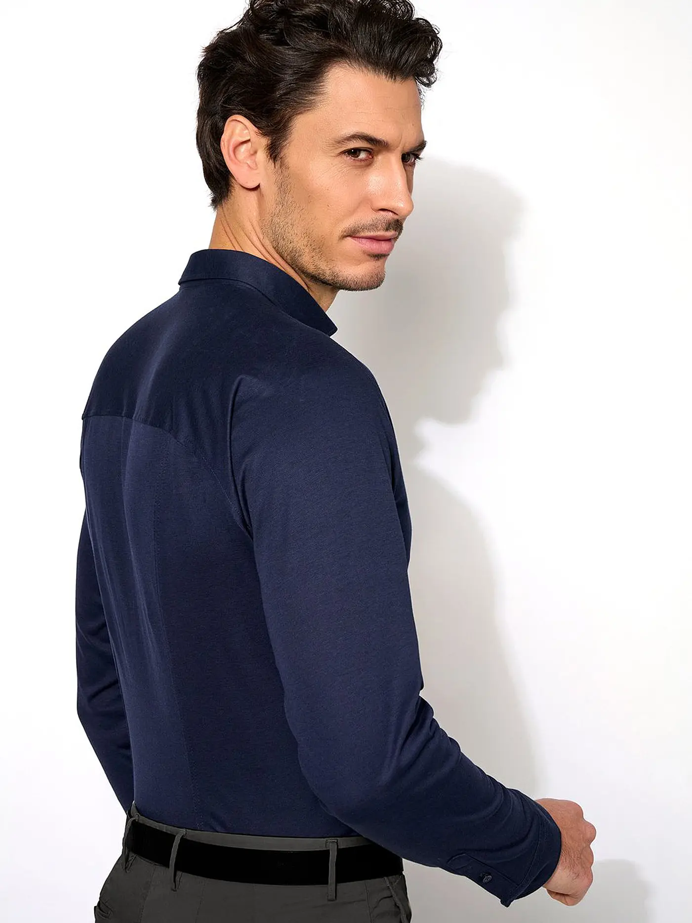 DESOTO | Jerseyhemd Slim Fit | blau